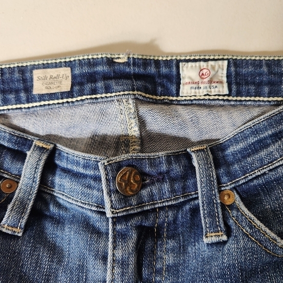 AG Adriano Goldschmied Stilt Roll-Up Cigarette Distressed Jean-Size 25 - Picture 10 of 12